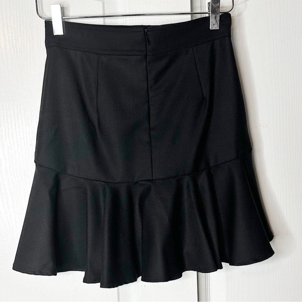 NWT Veronica Beard Black Morrison Sailor Flounce Mini Skirt Size 0 - Picture 5 of 11